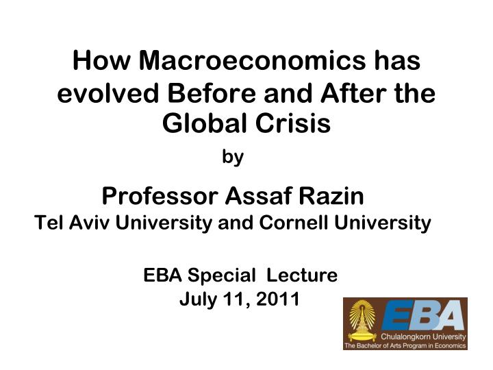 how macroeconomics has evolved before and after the global crisis