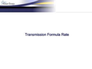 Transmission Formula Rate