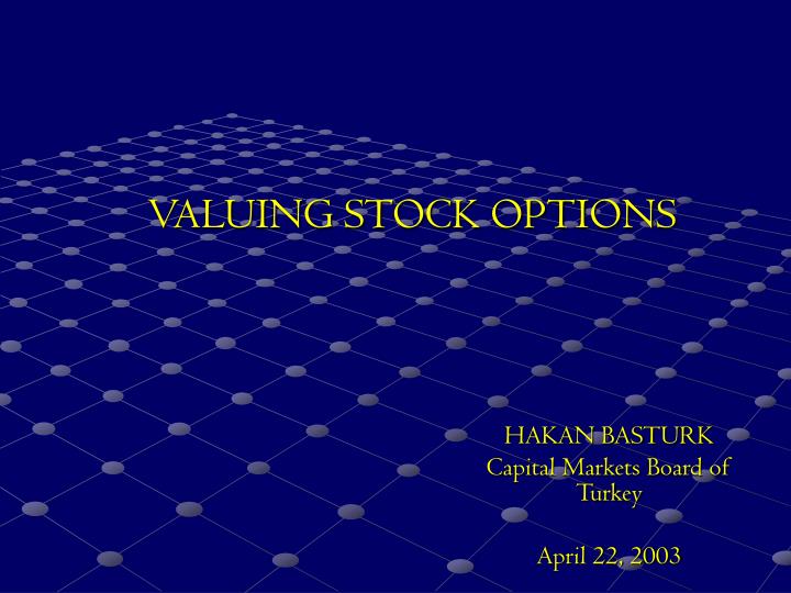 valuing stock options