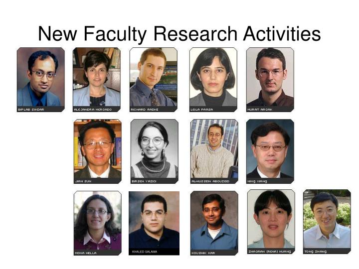 new faculty research activities