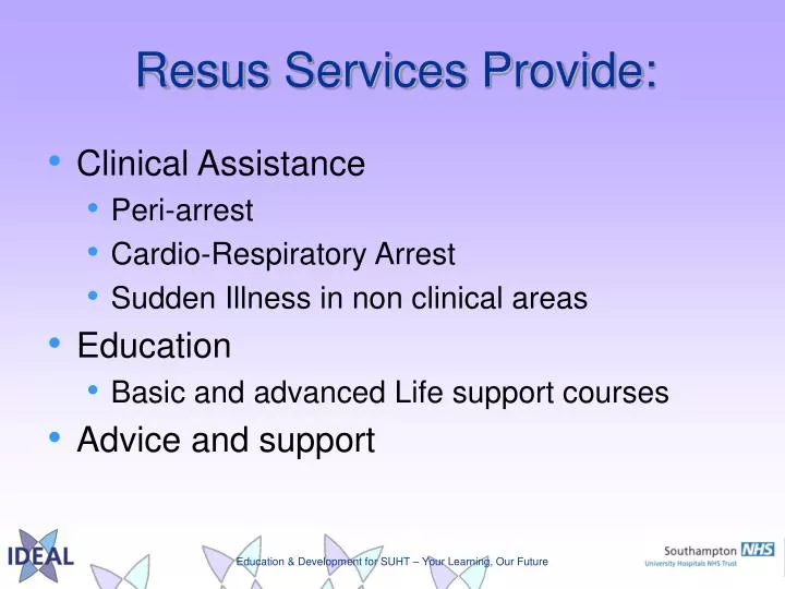 resus services provide