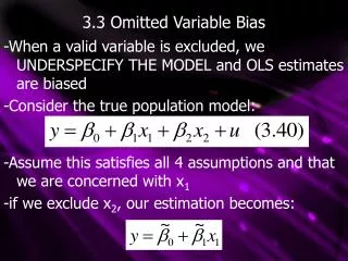 3.3 Omitted Variable Bias