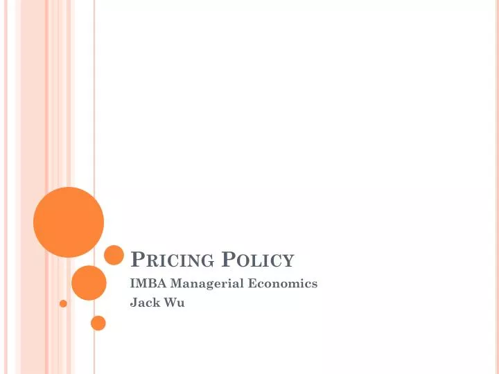 pricing policy