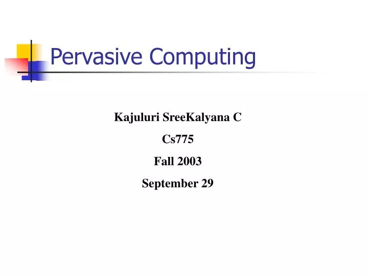 pervasive computing