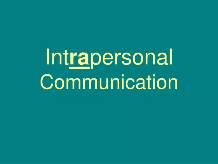 int ra personal communication