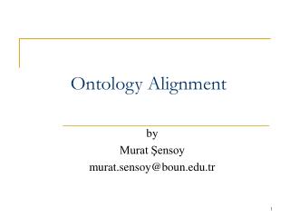 Ontology Alignment
