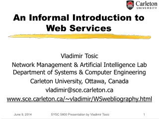 An Informal Introduction to Web Services