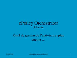 epolicy orchestrator de mcafee