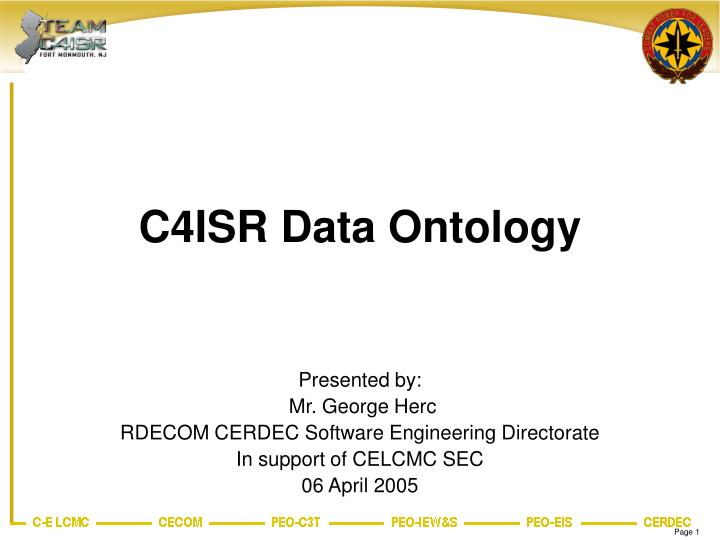 c4isr data ontology
