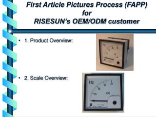First Article Pictures Process (FAPP) for RISESUN’s OEM/ODM customer