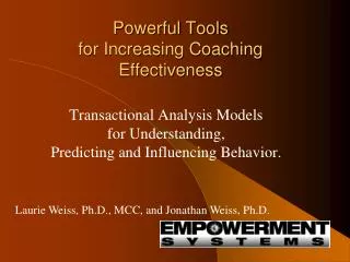 Powerful Tools for Increasing Coaching Effectiveness