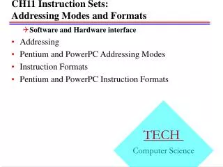 CH11 Instruction Sets: Addressing Modes and Formats