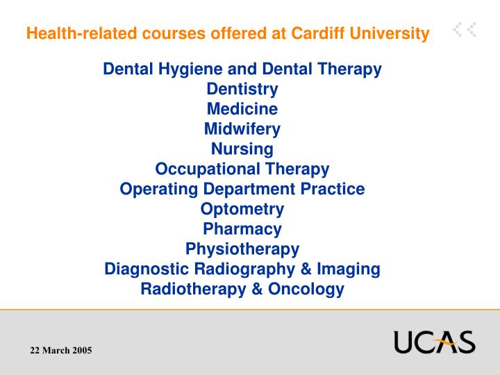 health related courses offered at cardiff university