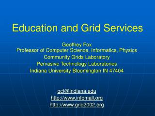 Education and Grid Services