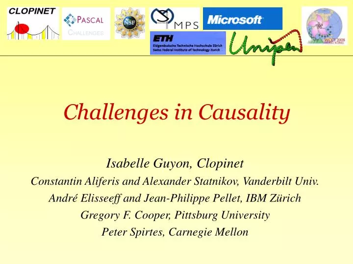 challenges in causality