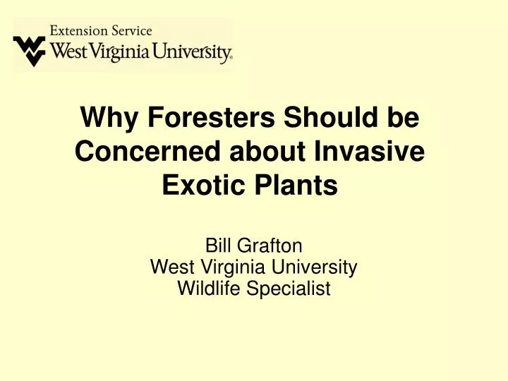 why foresters should be concerned about invasive exotic plants