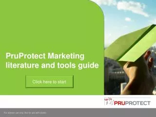 PruProtect Marketing literature and tools guide