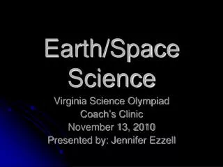 Earth/Space Science