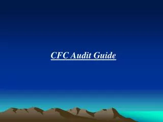 CFC Audit Guide