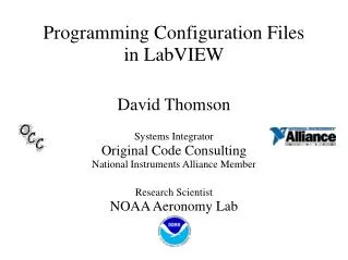 Programming Configuration Files in LabVIEW