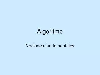 Algoritmo