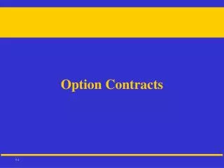 Option Contracts