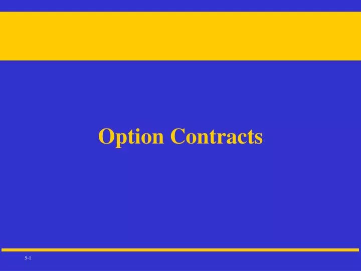 option contracts