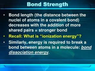 Bond Strength