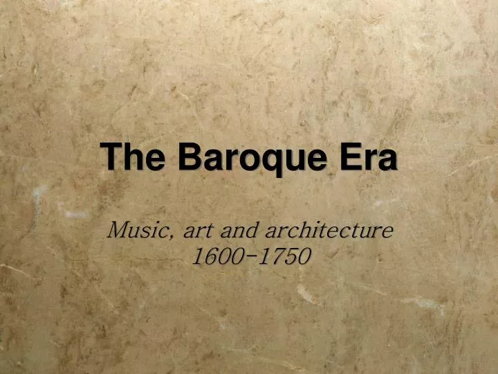 the baroque era