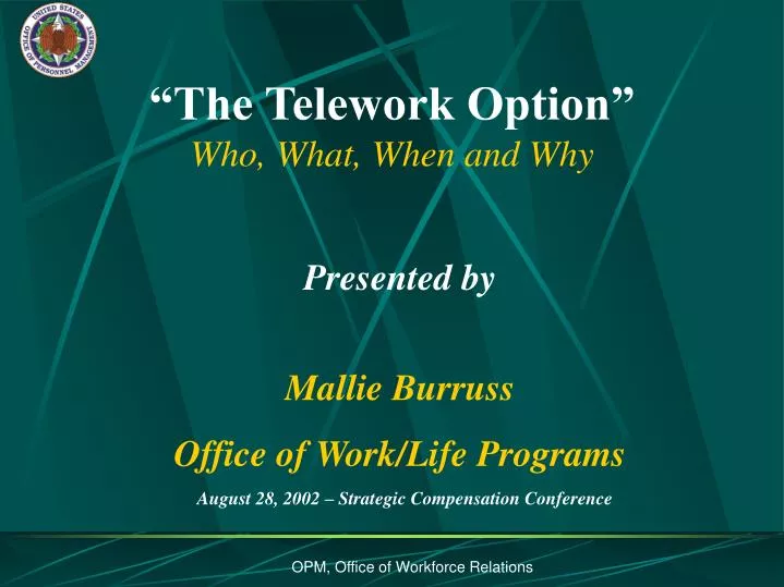 the telework option who what when and why