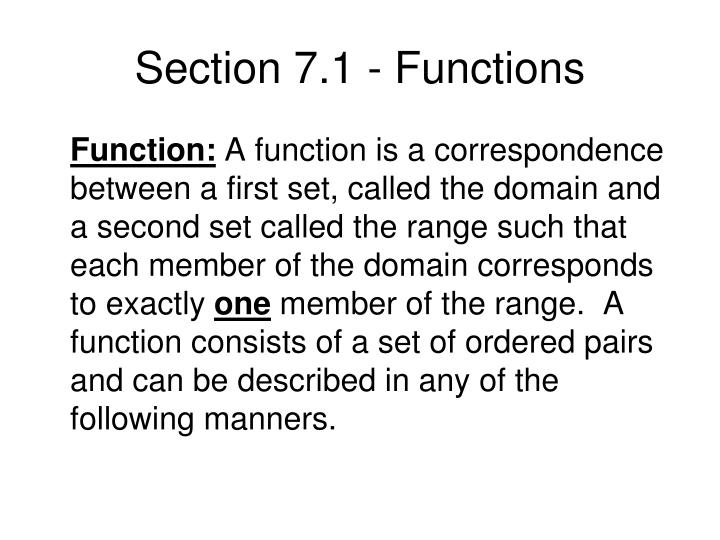 section 7 1 functions