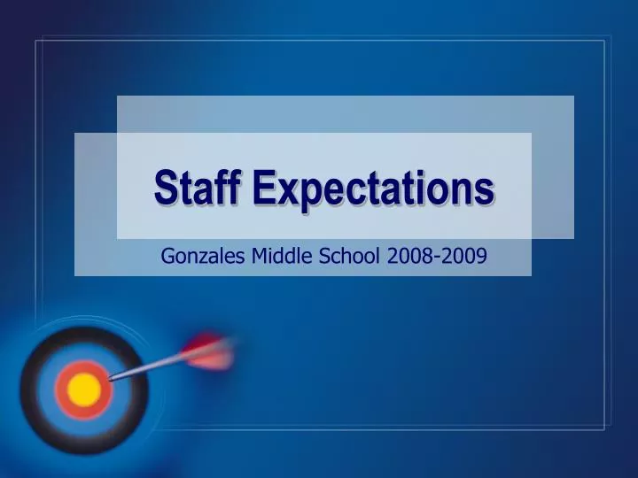 staff expectations