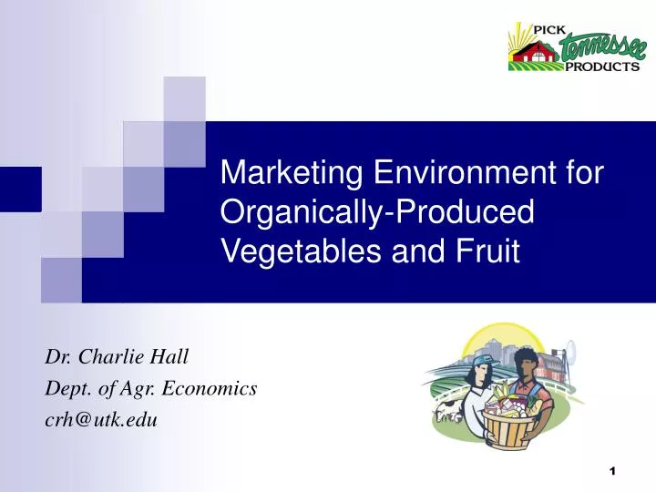 marketing environment for organically produced vegetables and fruit