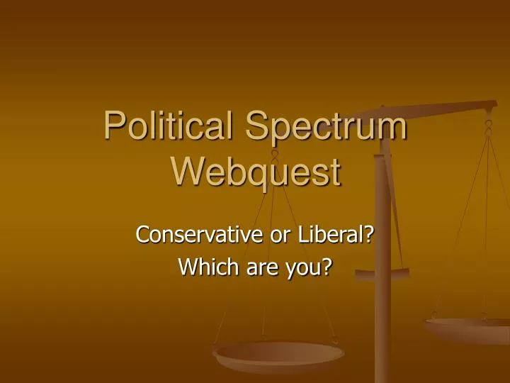 political spectrum webquest