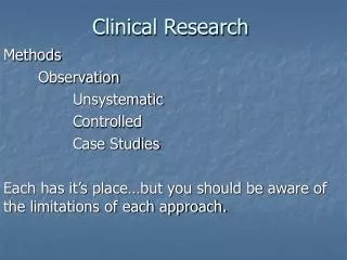 Clinical Research
