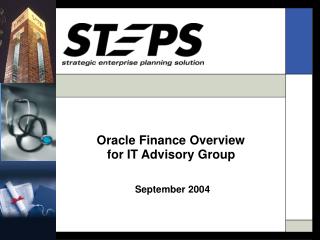 Oracle Finance Overview for IT Advisory Group September 2004