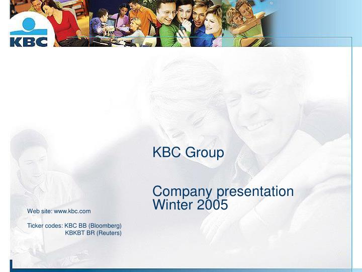 kbc group company presentation winter 2005