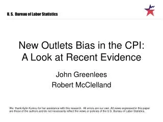 New Outlets Bias in the CPI: A Look at Recent Evidence