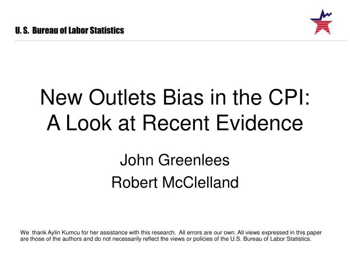 new outlets bias in the cpi a look at recent evidence