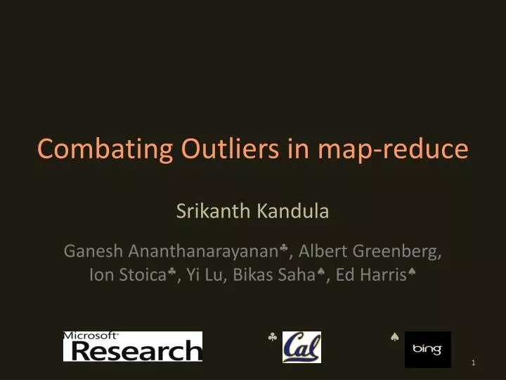 combating outliers in map reduce
