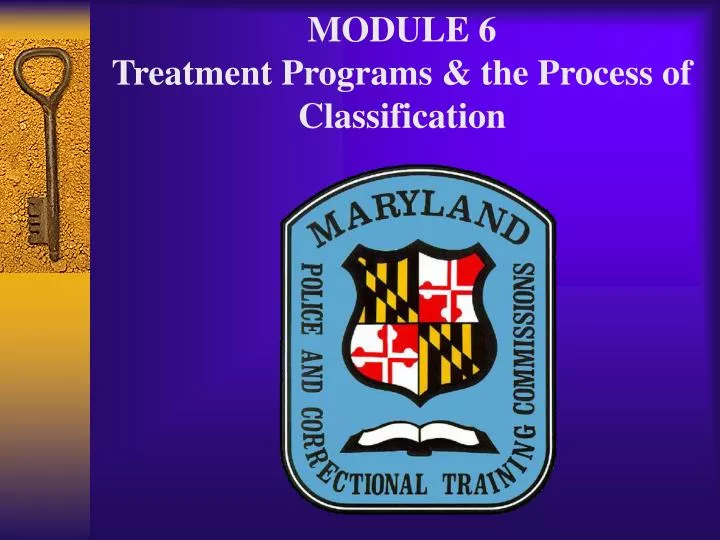 module 6 treatment programs the process of classification