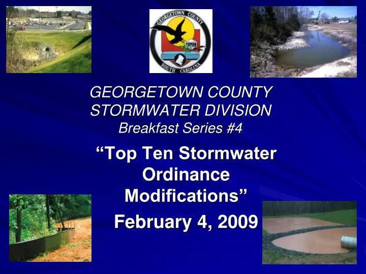 georgetown county stormwater division breakfast series 4