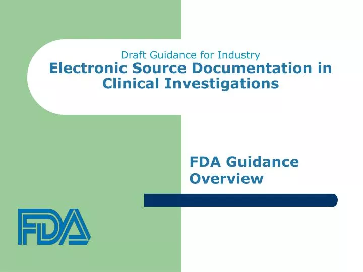 draft guidance for industry electronic source documentation in clinical investigations