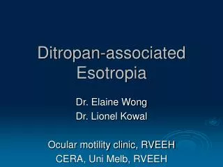 Ditropan-associated Esotropia