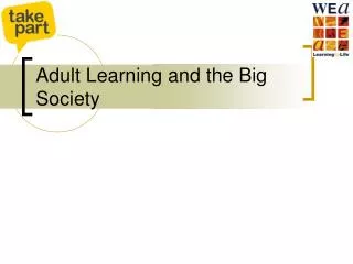 Adult Learning and the Big Society