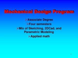 Mechanical Design Program