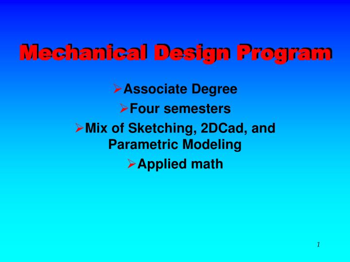 mechanical design program