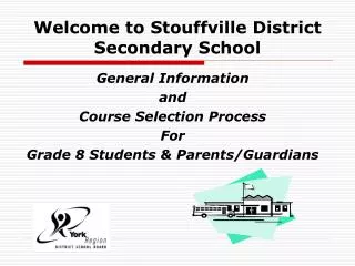Welcome to Stouffville District Secondary School