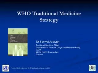 WHO Traditional Medicine Strategy