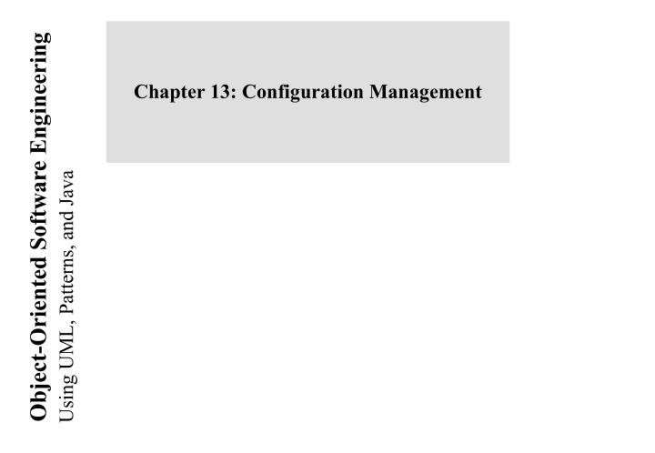 chapter 13 configuration management